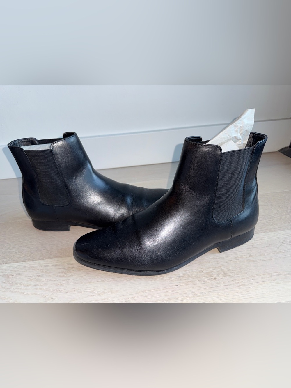 Cole Haan Black Leather Chelsea Ankle Boots